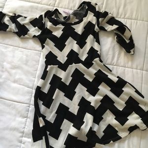 Black and white chic dress